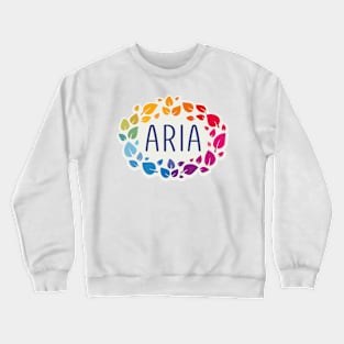 Aria  name with colorful leaves Crewneck Sweatshirt